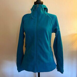 Dark Teal Columbia Zip Up Hoodie with Thumb Holes